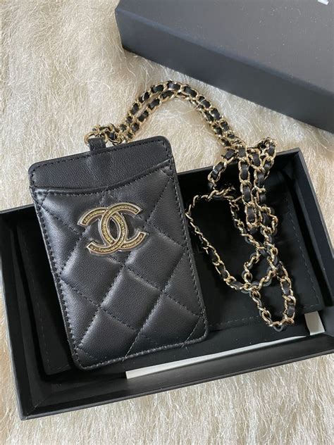 chanel card holder lanyard.